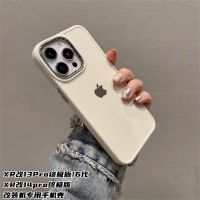 เครื่องดัดแปลง Apple xr เปลี่ยน 1314Pro ชนกลุ่มน้อยวินเทจโบราณสีขาว xr เปลี่ยน 13Pro เคสศัพท์โลหะรูใหญ่