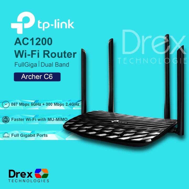 Tp-link Archer C6 Ac1200 Wireless Mu-mimo Gigabit Router 