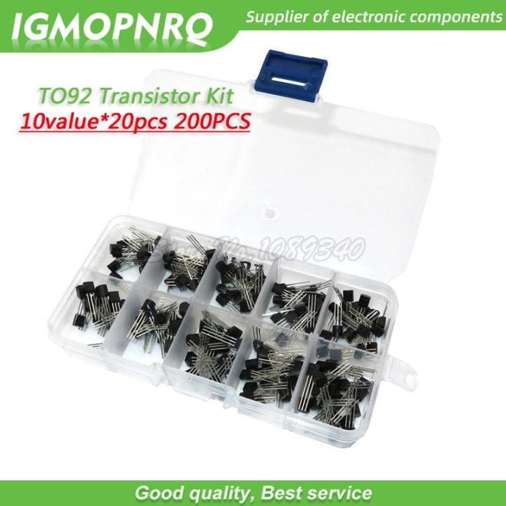 10value-20pcs-200pcs-bc337-25-bc327-25-2n2222-2n2907-2n3904-2n3906-s8050-s8550-a1015-c1815-transistor-assortment-kit-with-box