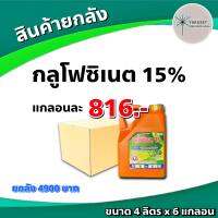 ยกลัง 6แกลอน กลูโฟซิเนต เอเอ ขนาด 4 ลิตร⛔ เอ็กซ์กลูโฟ   กำจัดวัชพืช แบบไม่เลือกทำลาย ใช้กำจัดวัชพืชแบบใบแคบ และใบกว้าง ไร่ แปลงผัก นา
