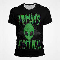 2022ฤดูร้อน Cool Alien 3D พิมพ์ T เสื้อผู้หญิงผู้ชายแฟชั่น streetwear T-Shirt