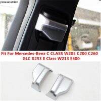 ✅ฝาครอบป้องกันหัวเข็มขัดเข็มขัดนิรภัยที่นั่ง2ชิ้นสำหรับ Mercedes-Benz C คลาส C200 W205 C260 X253 E CLASS W213อุปกรณ์เสริม E300