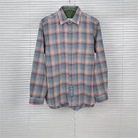 MM6 Margiela QUARTER SEAM CHECKED เสื้อแขนยาวผู้ชายผู้หญิง1:1คุณภาพดีที่สุด Oversize เสื้อ