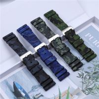 （Bar watchband）24มม. 26มม. ลายพรางยางซิลิโคนสีสันสดใสแทนที่ ForWatch StrapWatchbandBuckle