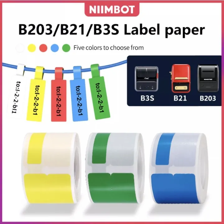 2022new B21/B3S Color Cable Label Sticker Paper Roll Jing Chen (Niimbot ...