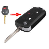 【❤】 islwpi KEYYOU 2/3/4ปุ่มดัดแปลงรถ Filp Remote Key Nissan Versa 2013 2014 2015สำหรับ Nissan Rogue 2008-2016 Original Key