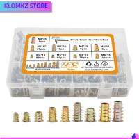 KLOMKZ 245Pcs สังกะสีอัลลอยด์ เม็ดมีดเกลียวสำหรับไม้ M4 M5 M6 M8 น๊อตสกรู พร้อมประแจหกเหลี่ยม ขั้วต่อสลักเกลียว ชุดเฟอร์นิเจอร์ไม้