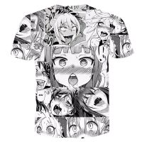 ahegao hentai เสื้อยืดแขนสั้นพิมพ์ลาย 3d Plus Size Tees