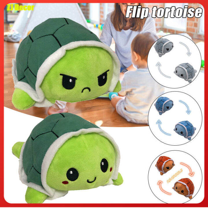 Tik Tok Hot! Double-sided Flip Turtle Plush Toy Cute Cartoon Turtle ...