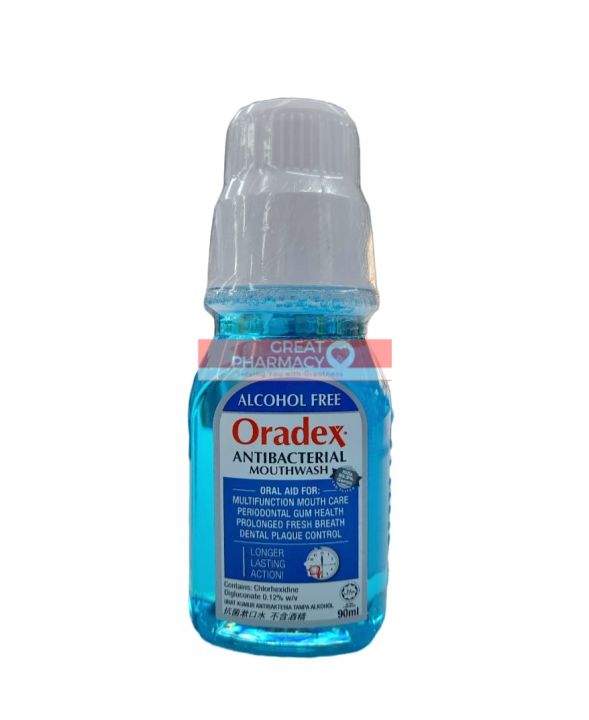 Oradex Antibacterial Mouthwash 90ml Lazada