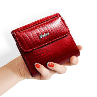 HENGHUANG Genuine Leather Womens Wallet Mini Wallets Women Short Clutch Luxury Female Purse Card Holder Ladys Coin Purses