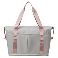 Grey Outdoor Women Yoga Sports Gmy Bag Backpack Folding Large Capacity Fitness Training Bag Waterproof Travel Bag Luggage Handbag
