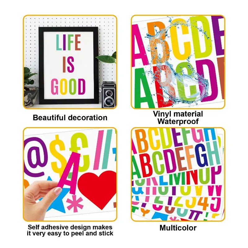 6pcs Morandi Color Letter Sticker DIY Stationery Gift Decoration