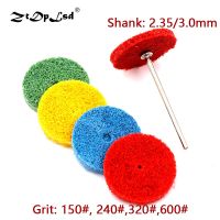 1Pcs 2.35/3mm Shank Fiber Grinding Head Nylon Wheel Pad Abrasive Tip With Rod Mini Brush Sanding Buffing Polishing Tools