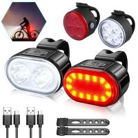 ❈✱♛ LED Bike Light Rechargeable Bicycle Light Waterproof Bicycle Tail Light Highlight Bike Headlight Front Rear Flashlight for MTB