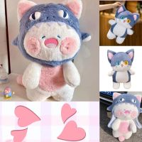 New Cute Dudu Shark Cat Plush Doll Soft Stuffed Animals Dudu Cat Plushies Toy Anime Birthday Christmas Gifts For Kids Girls