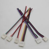 5pcs 2pin 3pin 4pin 5pin 6pin Welding free connector single clip Connector Cable For 3528 5050 RGB RGBW RGBWW LED strip light