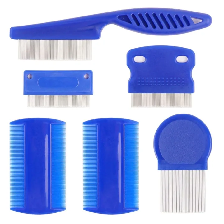 6 Packs Lice Combs Double Sided Flea Comb Hair Grooming with Metal ...