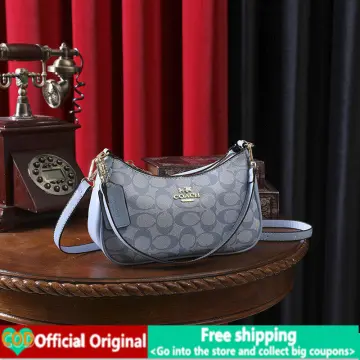 Premium Quality ) 2023 New Original COACH Handbag Women PU Leather Tote Bag  Classic Sling Bag Shoulder