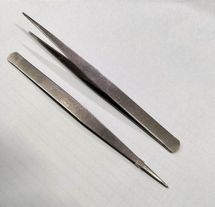 TWEEZER STRAIGHT STAINLESS STEEL POSITIONING TWEEZERS (TWE8) FOR SEWING