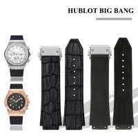 ♠ 26x19mm 24x17mm Crocodile leather Rubber Watch Band For Hublot Big Bang Series Mens Watch Strap Chain Watch Accessories