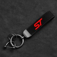 Car Keychain Suede Keychain Sport Car Key Ring Custom Gift With Logo For Ford ST Logo Focus Fiesta Ecosport Mondeo Kuga Fusion