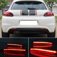 ไฟกันชนหลัง Led สำหรับ Volkswagen VW Scirocco R GTS Rline 2011 2012 2013 2014 2015ที่สะท้อนแสงโคมไฟแบบหมุนในการขับขี่