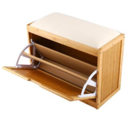 Shoe storage with bench which can store up to 3 pairs size 63x29x48.5 cm.- Natural