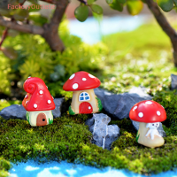 FactoryOutlete?Cheap? บ้านเห็ดดีเรซิ่น Figurine หัตถกรรมกระถางต้นไม้ Fairy Garden ตกแต่งสวนเครื่องประดับ