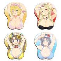 Senran Kagura Minori Ryouna 3D Oppai แผ่นรองเมาส์ S Kawaii แผ่นรองเมาส์สำหรับเล่นเกมด้วยซิลิโคนนุ่มรองข้อมือส่วนที่เหลือ