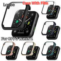 เคสป้องกัน Lonee Watch เคสปกป้องหน้าจอเต็มรูปแบบสำหรับ Oppo Watch 2 42มม. 46มม. HD PC + ฟิล์มแก้วเคสกันกระแทก