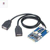 ตัวแปลงอะแดปเตอร์ USB คู่ความเร็วสูงขนาดเล็ก P9YN2 PCI-E Mini PCI-E ตัวแปลง USB2.0ด่วนสอง USB PCI ทนทานพอร์ต USB MPCIe เป็น5อะแด็ปเตอร์ SSD USB แฟลชดิสก์