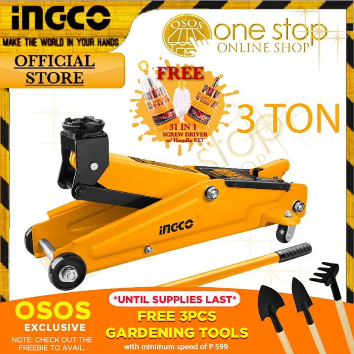 Ingco Tools Original Hydraulic Floor Jack 3 Ton Hfj302 With 31 In 1