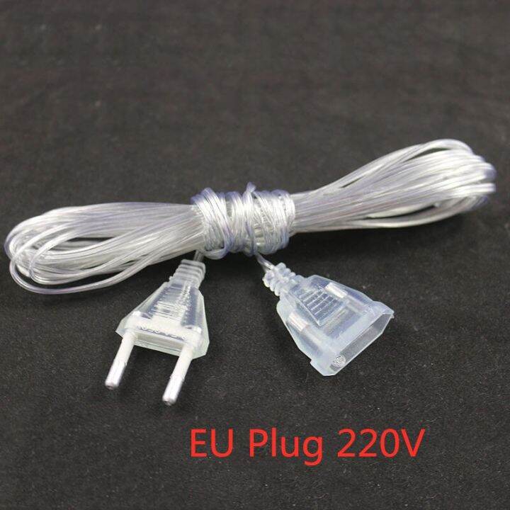 3m AC Power Extender Cable Cord 220V EU 110V Plug Extension Wire for
