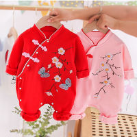 Chinese Style Baby Romper Spring Autumn Newborn Overalls Jumpsuit For Kids Toddler Bodysuit New Born Baby Items Outfit