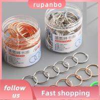 RUPANBO039392692แหวนประสานโลหะสีเงิน/ทองคำสีกุหลาบ20/30/40/50มม. คลิปหลวมแหวนใบไม้อเนกประสงค์เครื่องใช้สำนักงานบัตรคลิปเย็บเล่ม