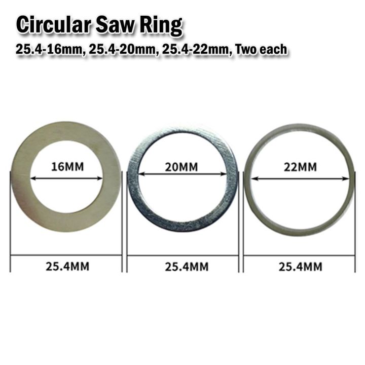 6 X Set Circular Saw Ring For Circular SawBlade Reduction Ring