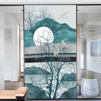 Window Film Privacy Frosted Glass Sticker Heat Insulation and Sunscreen Painting Decoration Adhesive sticker for Home