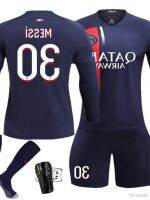 ใหม่ปารีสอาร์เจนตินาหมายเลข 30 Messi หมายเลข 7 Mbappe Jersey 10 Neymar แขนยาวชุดฟุตบอลที่กำหนดเอง