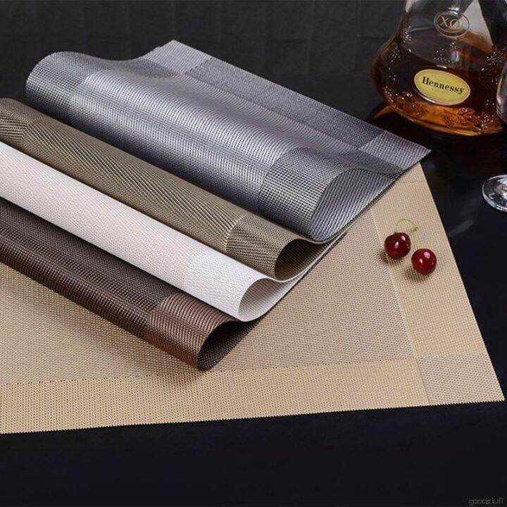 heat-resistant-stain-resistant-anti-skid-washable-pvc-woven-vinyl-placemats