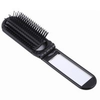 New Pocket Size Purse Travel Comb Professional Travel Hair Combs Fashion Portable Folding Hair Brush With Mirror Compact 1PC