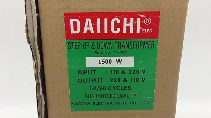 Trafo Step Down & Up 1500 Watt Transformer Merk DAIICHI | Lazada Indonesia