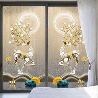 New European-style electrostatic frosted glass sticker light-transmitting opaque anti-light window wardrobe sliding door film