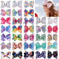 8 Inch Solid Large Hair Bow For Girls Kids Handmade Grosgrain Ribbon Bow With Clips Boutique Hairpins Hair Accessories