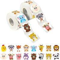 500-1000pcs Cartoon Zoo Faram Animals Reward Stickers  Motivational Sticker Roll Kids School Students Teachers Stickers Labels Stickers Labels