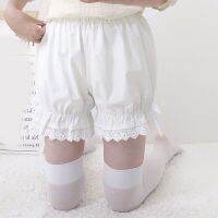 [HOT 2023] ผู้หญิงแนววิคตอเรียวินเทจ Gothic Bloomers Ruffled Lace Trim Lolita กางเกงขาสั้นฟักทองน่ารัก Sweet Bowknot หลวมแม่บ้านความปลอดภัย Pa