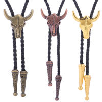 สินค้าใหม่หัวกะโหลกลูกวัว bolo tie อุปกรณ์เสริมเชือกผูกเชือก American Western Cowboy Polo เนคไท .