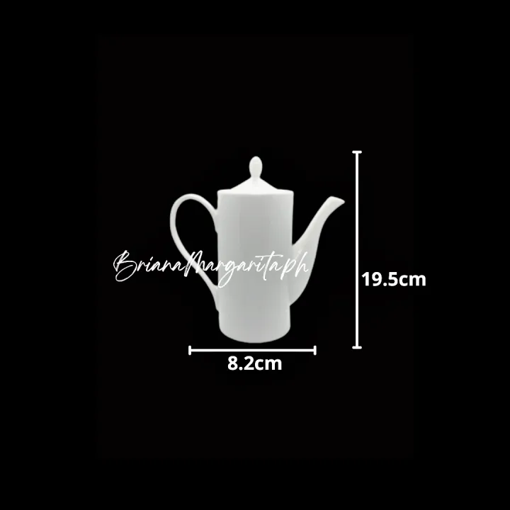 White Porcelain Teapot without Strainer 650ML Lazada PH