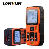 LOMVUM 100M เลเซอร์วัดระยะทางเลเซอร์ดิจิตัลเครื่องวัดเมตรแบตเตอรี่-Powered เลเซอร์อุปกรณ์หาพิกัดเทปผู้วัดระยะทาง