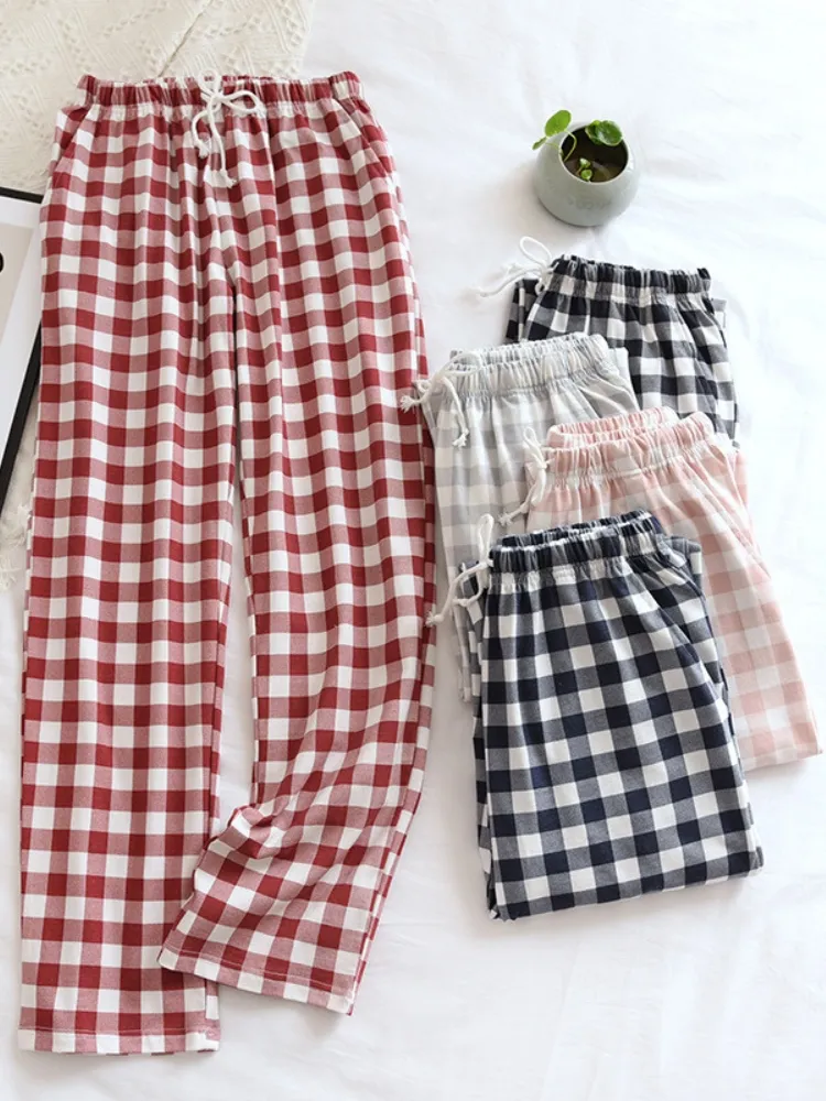 Women's Brushed Cotton Pyjama Bottoms | Cosy Blue and White Stripe | PJ Pan